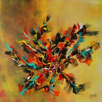 28-acrylique sur toile 80 x80 cm
