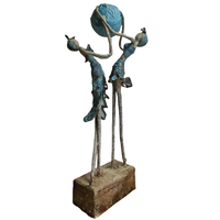 st20-double sculptures r&eacute;sine tissu et pigments