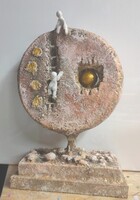 st12-sculpture home d&eacute;co stone art sur pied hauteur 47 cm