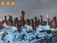 37c-acrylique sur toile 3D XL 80 x 60 cm