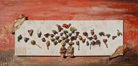 59-peinture et sculpture et pigments sur toiles 60 x 120 cm