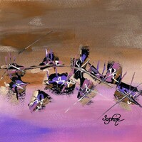 14-acrylique sur papier 25 x 25 cm