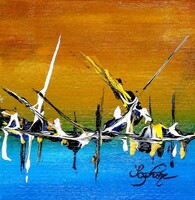 15-acrylique sur papier 13 x 13 cm
