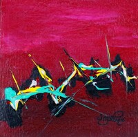 12-acrylique sur papier 13 x 13 cm